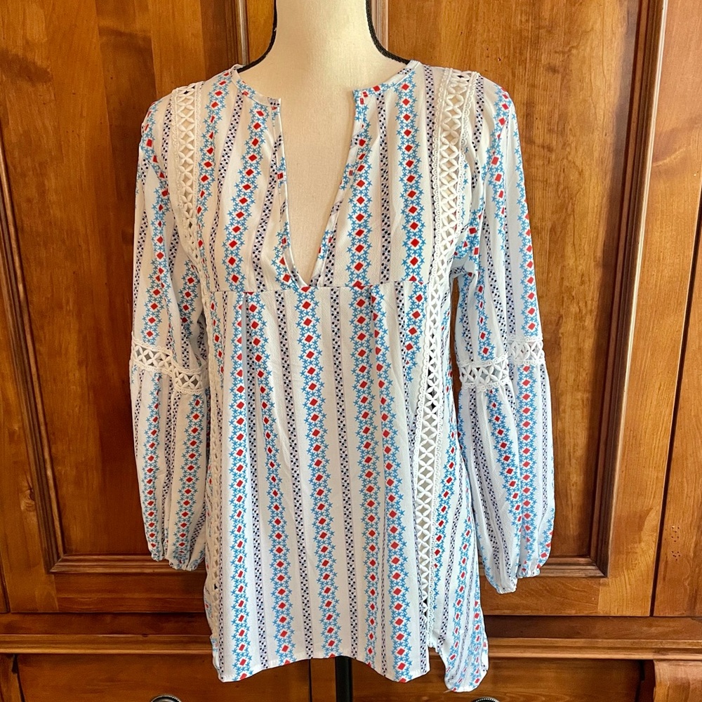 Relaxed fit boho blouse